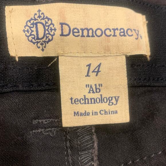 Democracy "Ab" Solution High Rise Jeans 14 Brown Ankle Skinny Denim Slimming - Picture 3 of 9